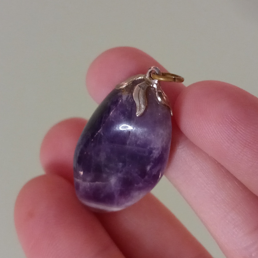 Women's lolite gemstone necklace charm pendant (no chain)